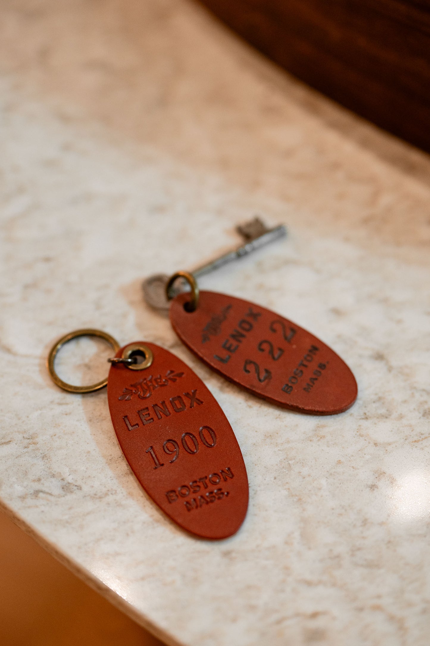 Lenox Leather Keychain